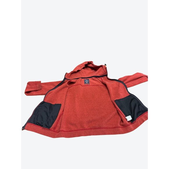 American Eagle Outfitters Rust Red Active Flex Hoodie Mens Large Cotton Polyeste - Picture 9 of 9